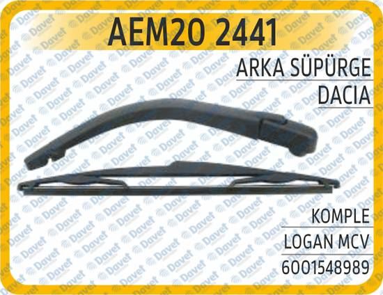 AEM 202441 Arka Silecek Supurgesi Komple Dacia Logan Mcv